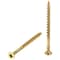 Senco Wood Screw, #8, 2-1/2 in, Zinc Yellow Stainless Steel Square Drive, 1000 PK 08F250YK - alternate 2